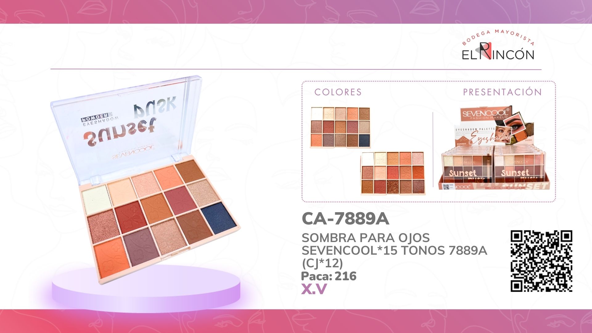 SOMBRA PARA OJOS SEVENCOOL*15 TONOS 7889A (CJ*12)