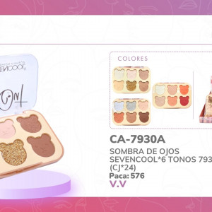 SOMBRA DE OJOS SEVENCOOL*6 TONOS 7930A (CJ*24)