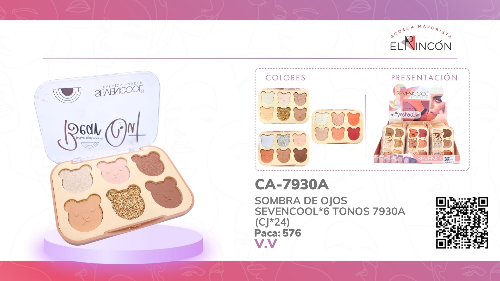 SOMBRA DE OJOS SEVENCOOL*6 TONOS 7930A (CJ*24)