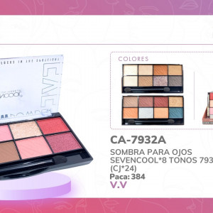SOMBRA PARA OJOS SEVENCOOL*8 TONOS 7932A (CJ*24)
