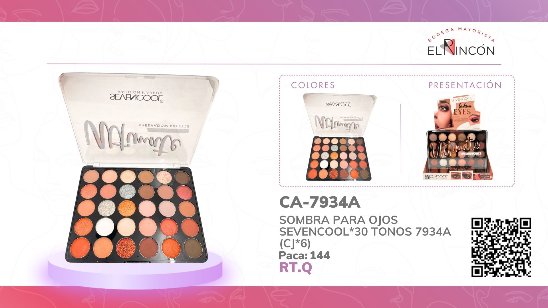 SOMBRA PARA OJOS SEVENCOOL*30 TONOS 7934A (CJ*6)