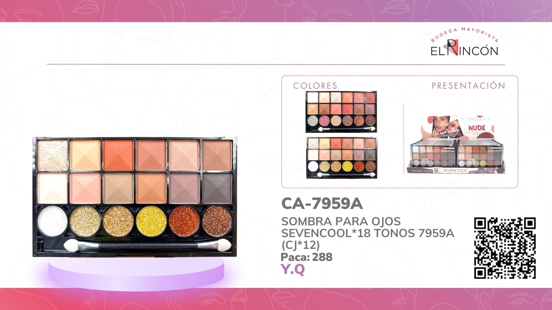 SOMBRA PARA OJOS SEVENCOOL*18 TONOS 7959A (CJ*12)