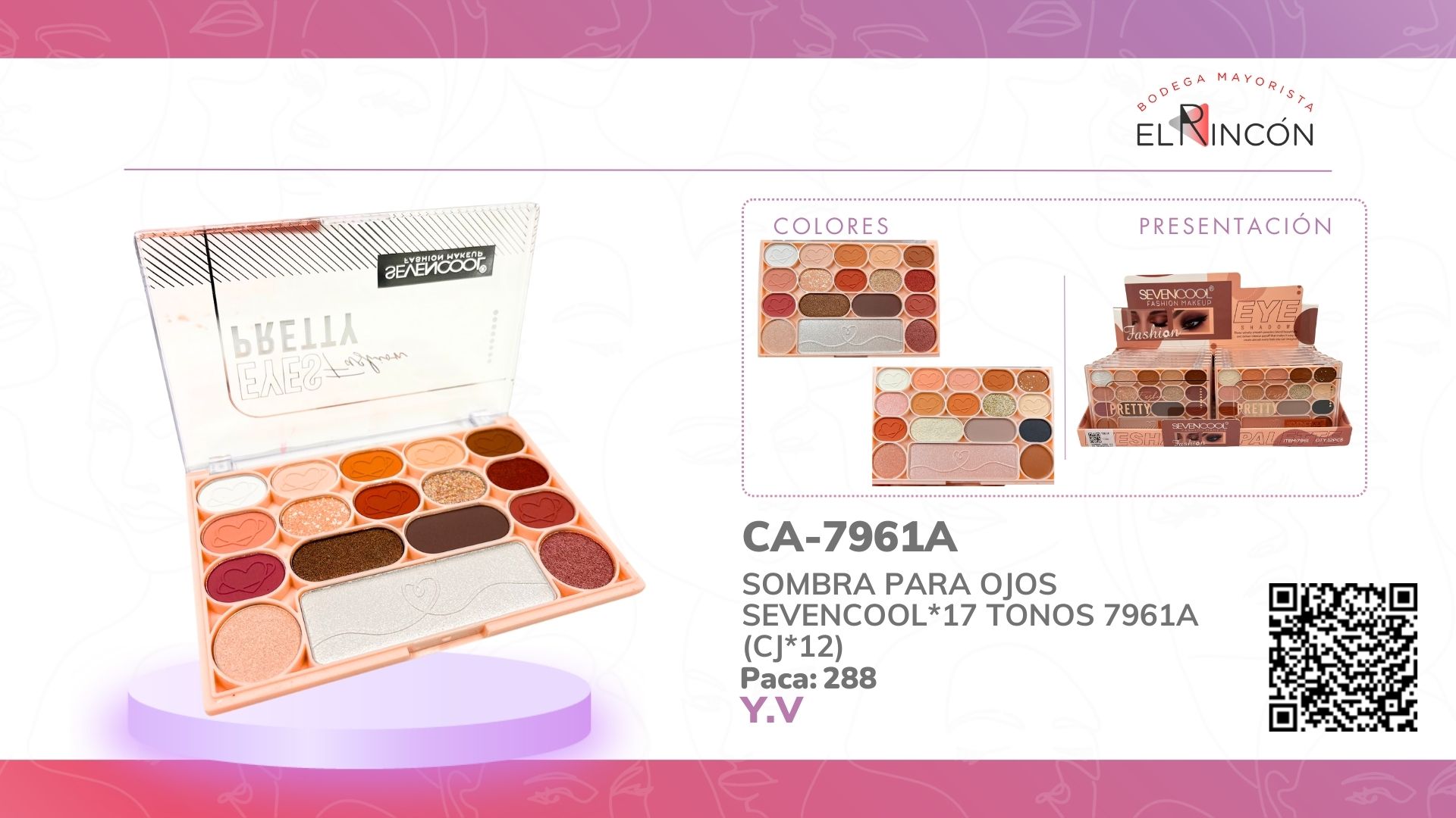 SOMBRA PARA OJOS SEVENCOOL*17 TONOS 7961A (CJ*12)