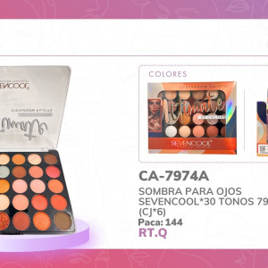 SOMBRA PARA OJOS SEVENCOOL*30 TONOS 7974A (CJ*6)