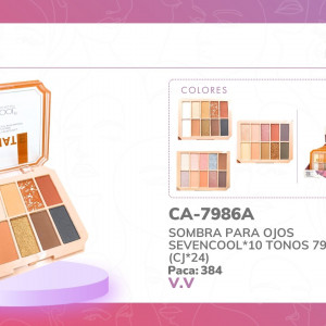 SOMBRA PARA OJOS SEVENCOOL*10 TONOS 7986A (CJ*24)