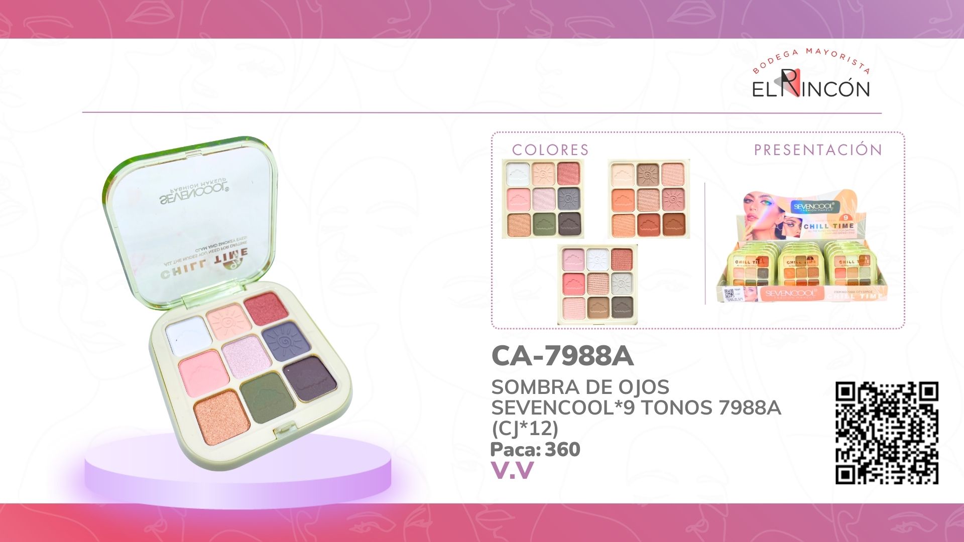SOMBRA DE OJOS SEVENCOOL*9 TONOS 7988A (CJ*12)