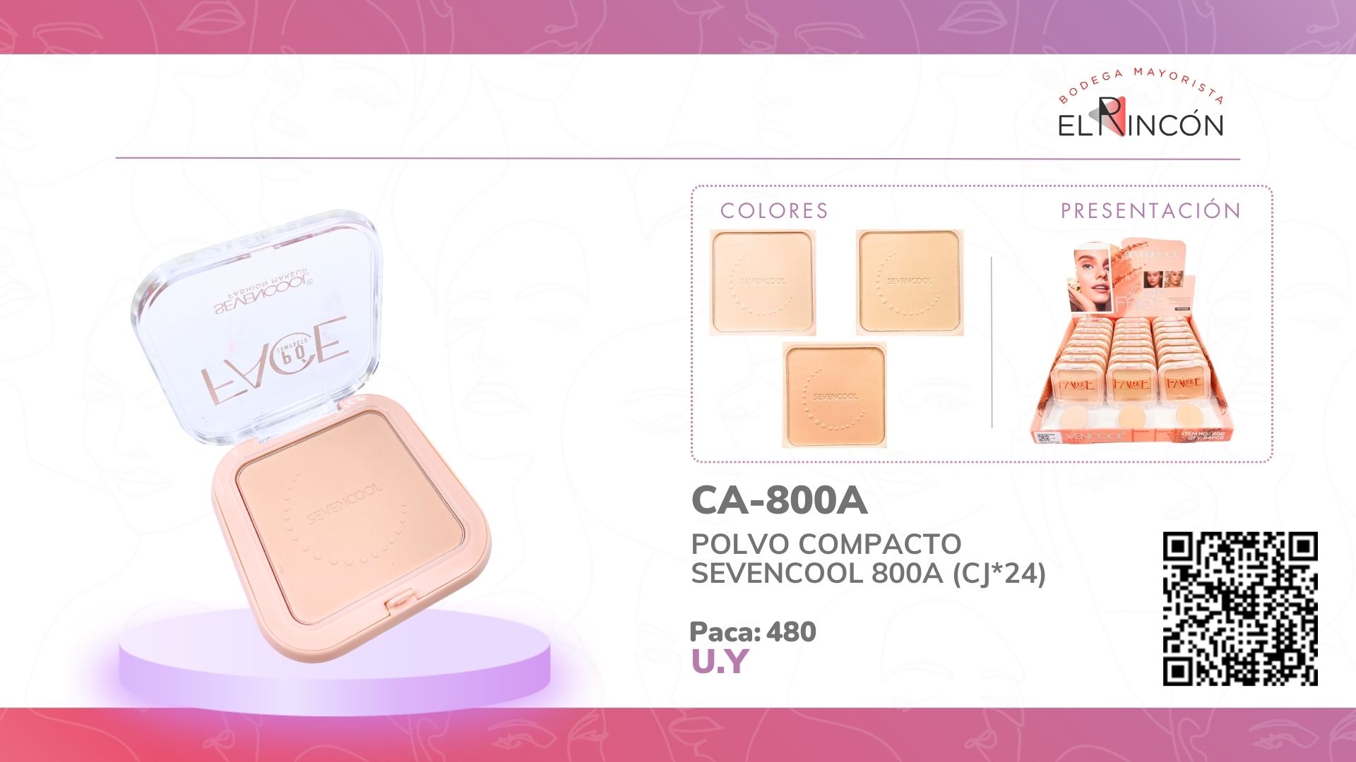 POLVO COMPACTO SEVENCOOL 800A (CJ*24)