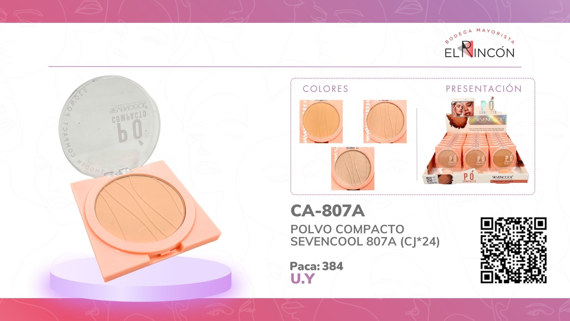 POLVO COMPACTO SEVENCOOL 807A (CJ*24)