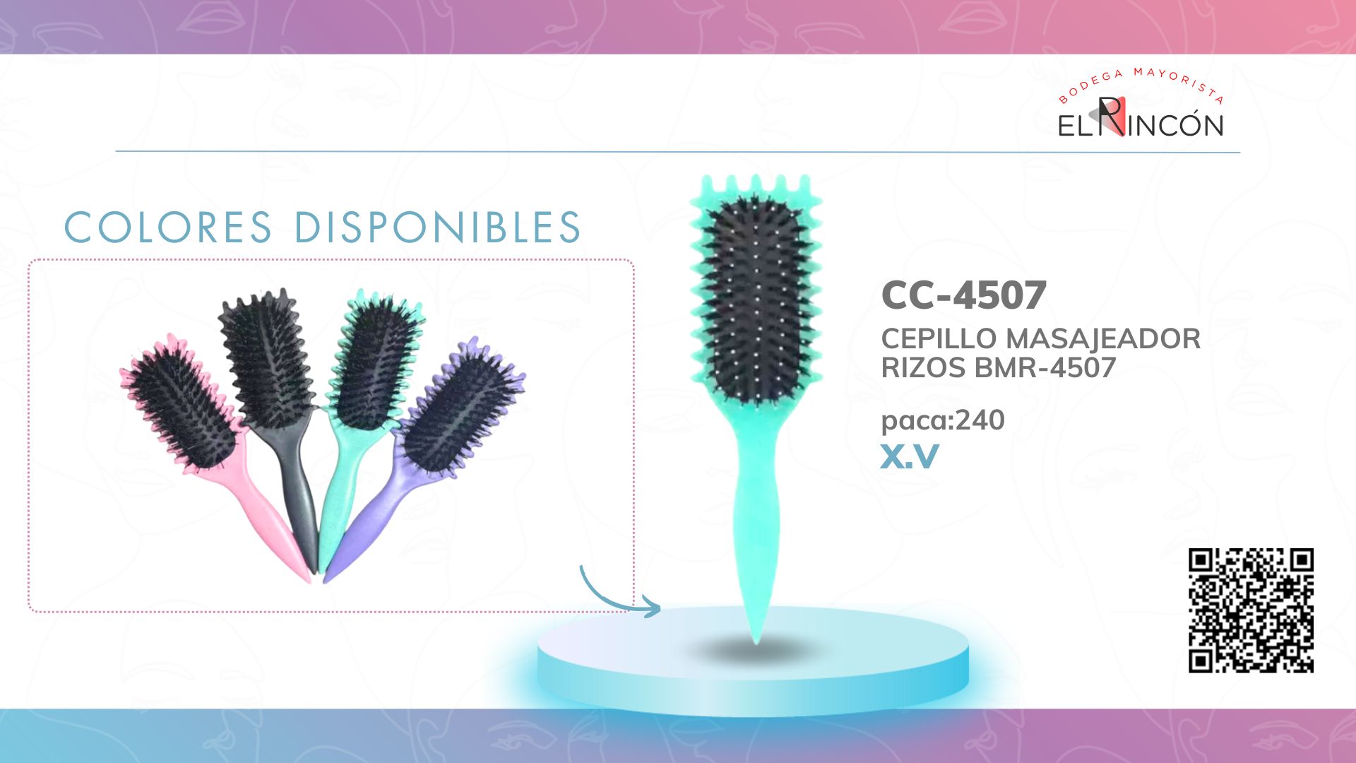 CEPILLO MASAJEADOR RIZOS BMR-4507