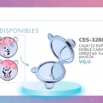 CAJA*12 ESPEJO LUJO DOBLE CARA ESTAMPADO OREJITAS BMR-3288