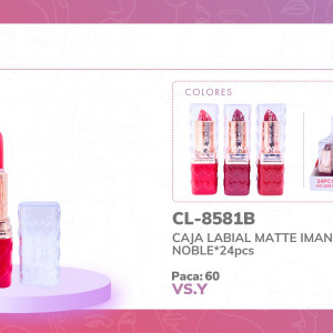 CAJA LABIAL MATTE IMAN OF NOBLE*24pcs 8581B