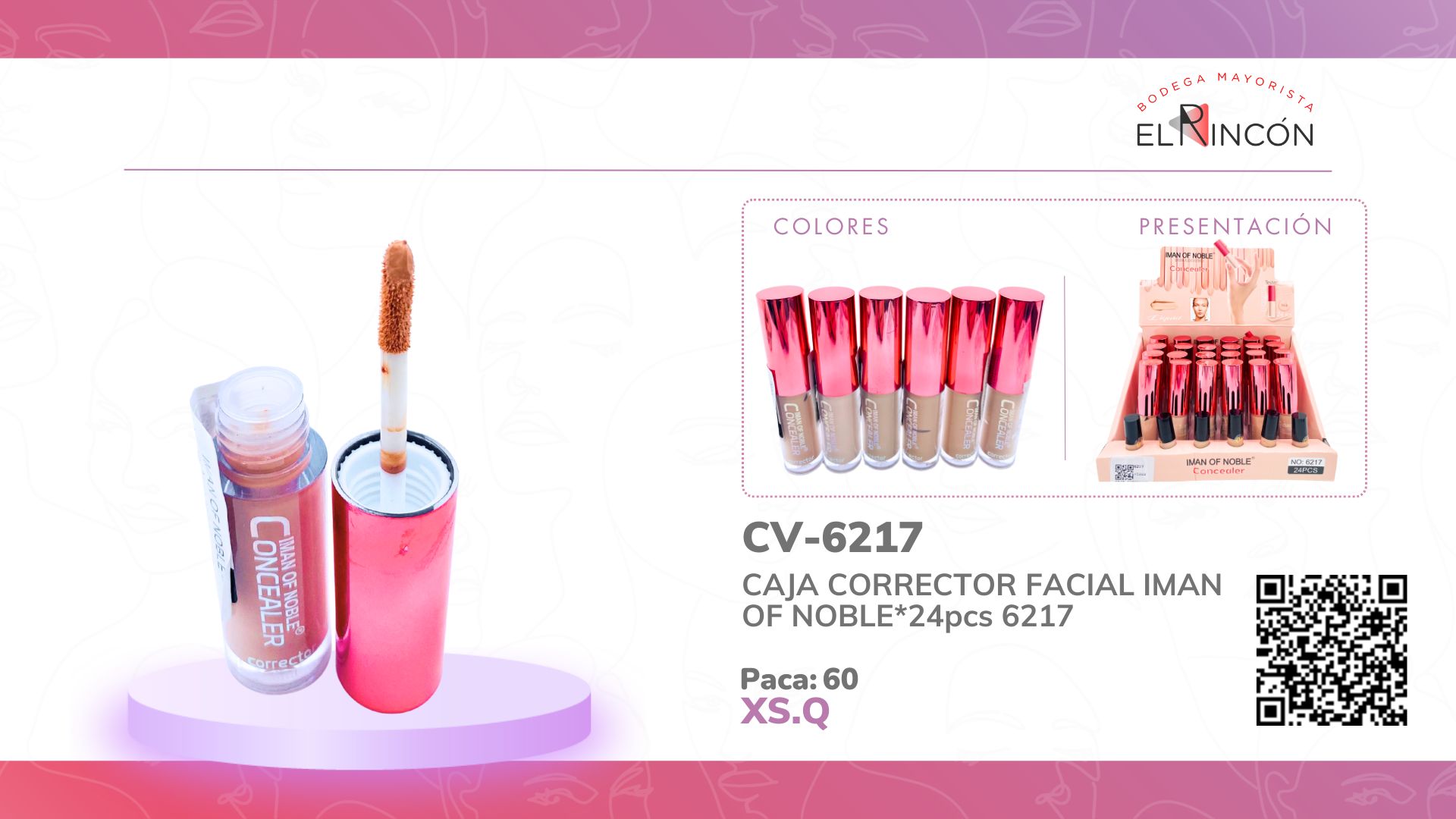 CAJA CORRECTOR FACIAL IMAN OF NOBLE*24pcs 6217