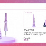CAJA DELINEADOR DE OJOS ROMANTIC BIRD*24pcs E593