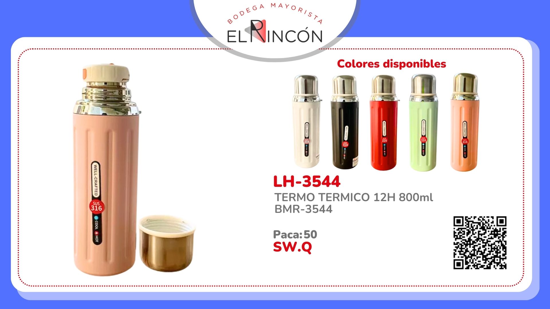 TERMO TERMICO 12H 800ml BMR-3544