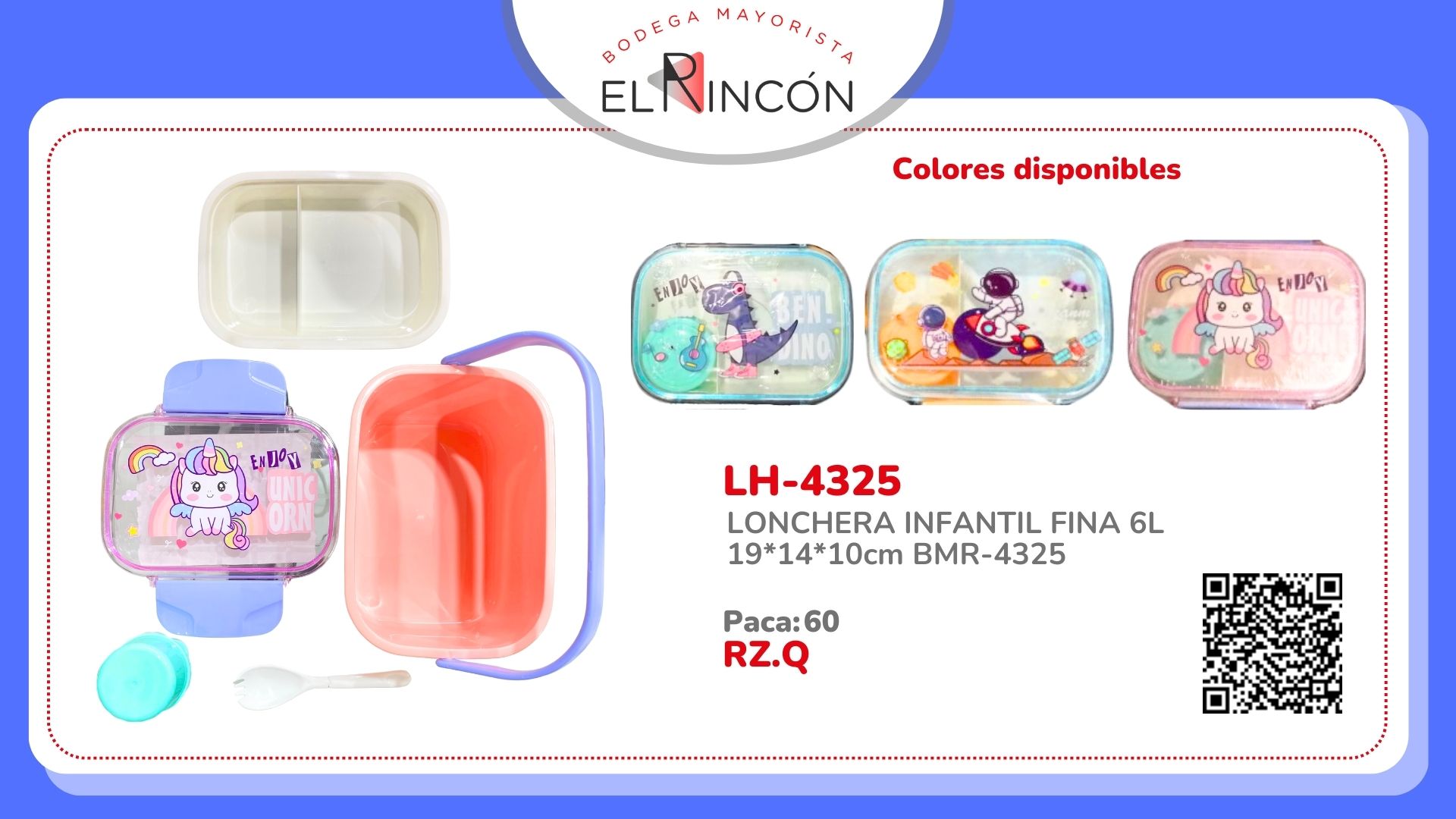 LONCHERA INFANTIL FINA 6L 19*14*10cm BMR-4325
