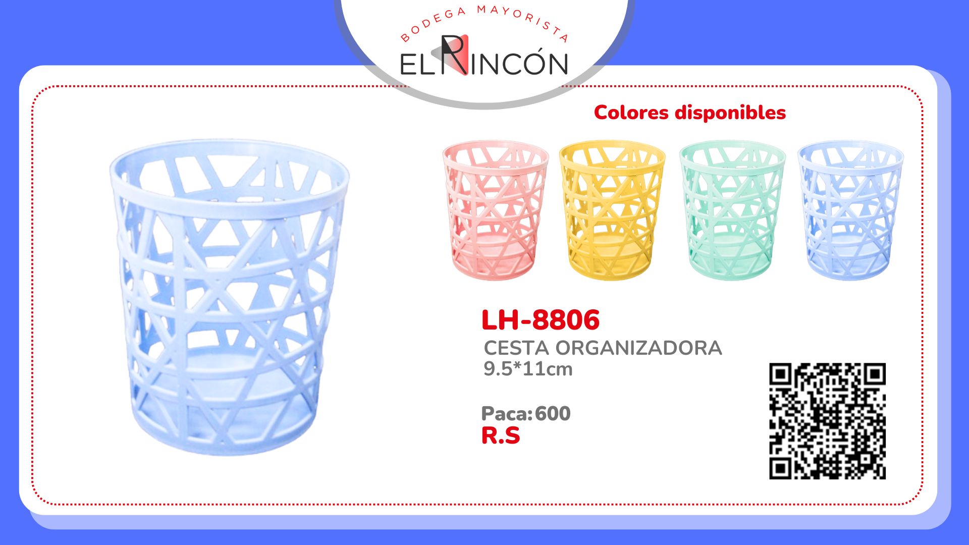 CESTA ORGANIZADORA 9.5*11cm 8806