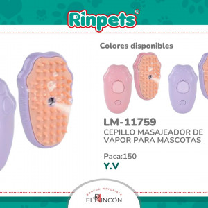 CEPILLO VAPORIZADOR PARA MASCOTA 2D-11759