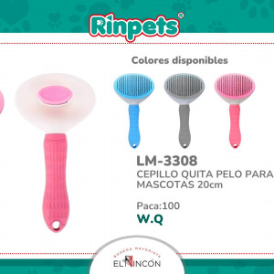 CEPILLO QUITA PELO PARA MASCOTAS 20cm BMR-3308