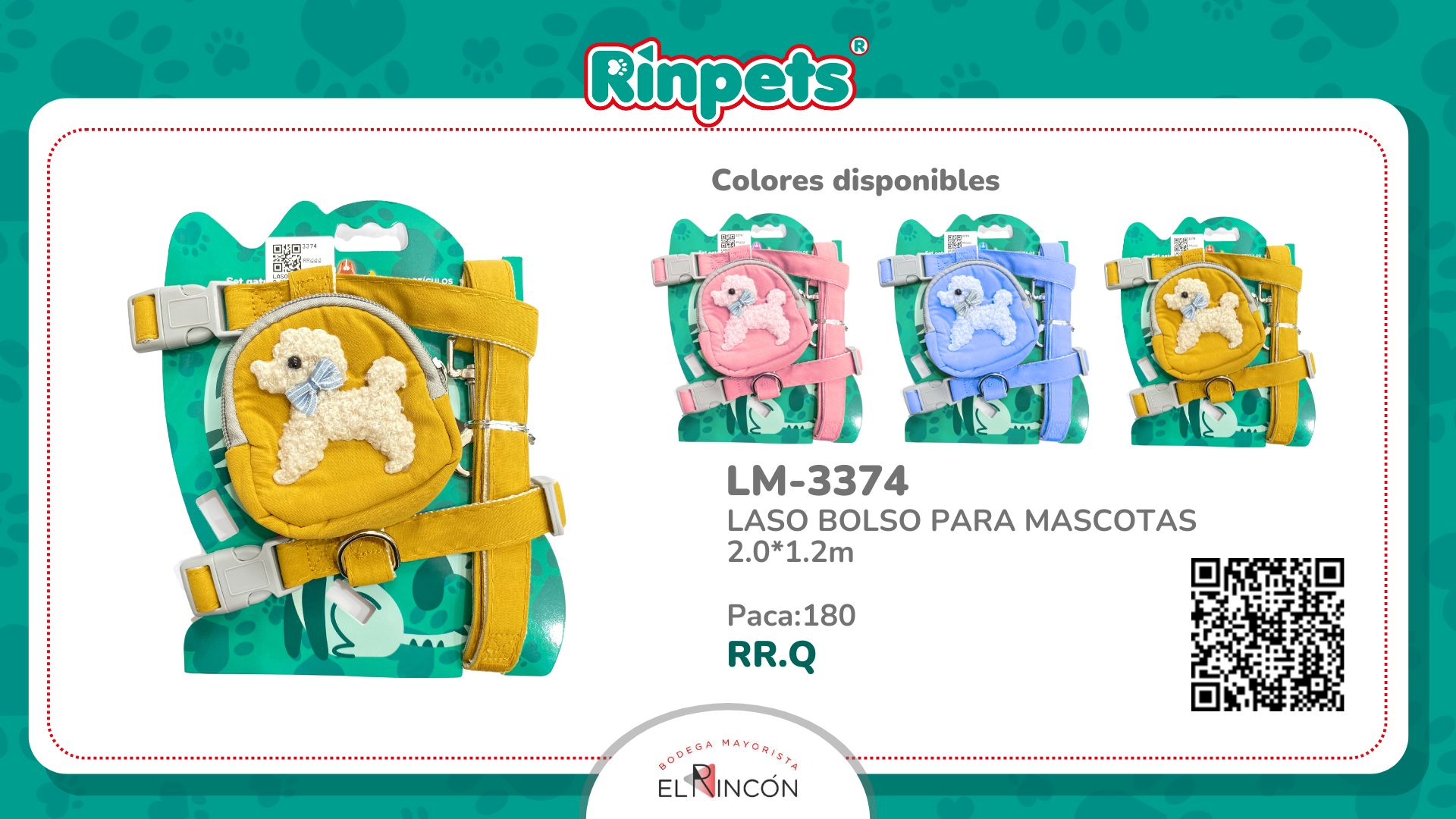 LASO BOLSO PARA MASCOTAS 2.0*1.2m BMR-3374