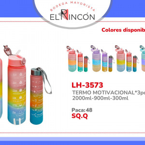 TERMO MOTIVACIONAL*3PCS 2000ML-900ML-300ML BMR-3573
