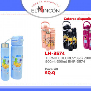 TERMO COLORES*3PCS 2000ML-900ML-300ML BMR-3574