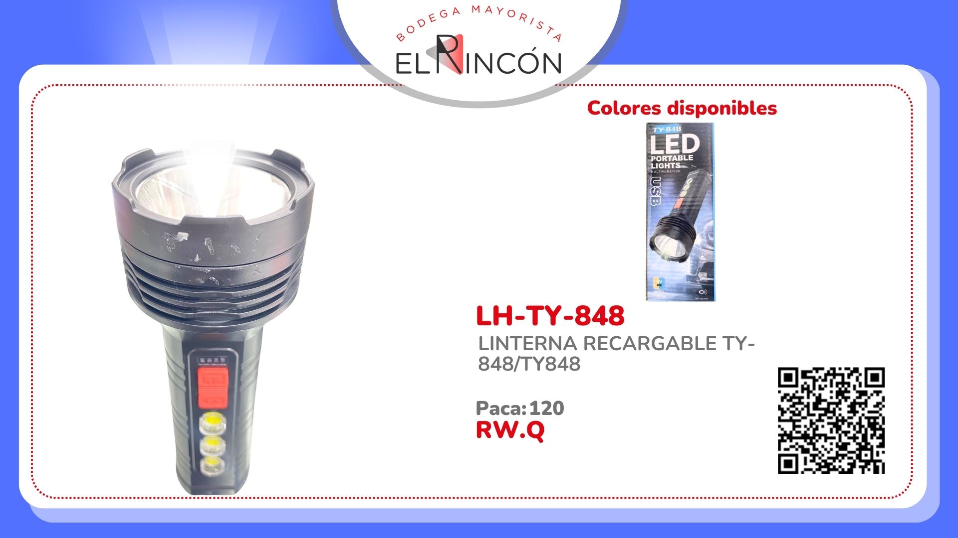LINTERNA RECARGABLE TY-848/TY848