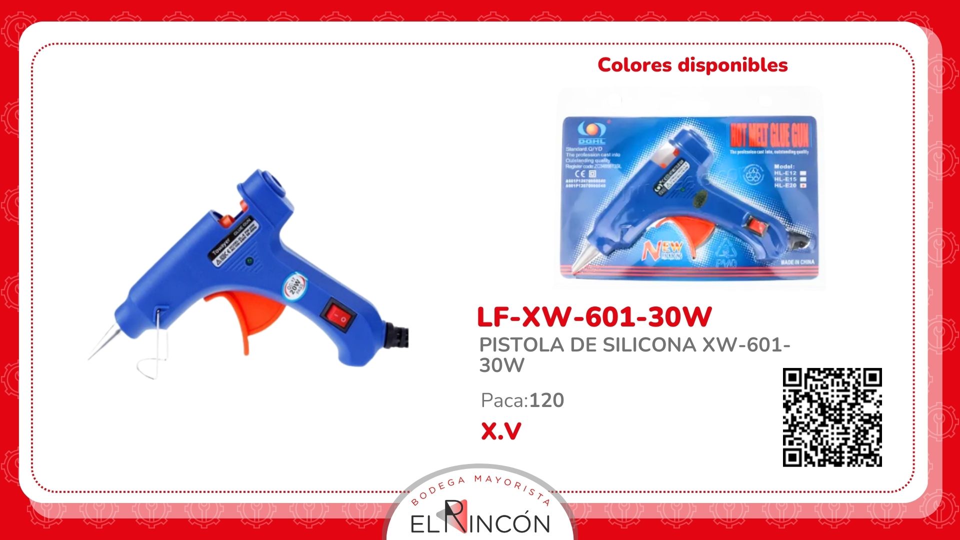 PISTOLA DE SILICONA XW-601-30W