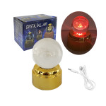 ESFERA DE CRISTAL CON LUZ 3D MULTICOLOR