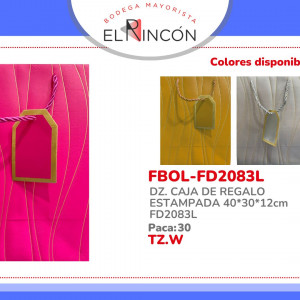 DZ. CAJA DE REGALO ESTAMPADA 40*30*12cm FD2083L