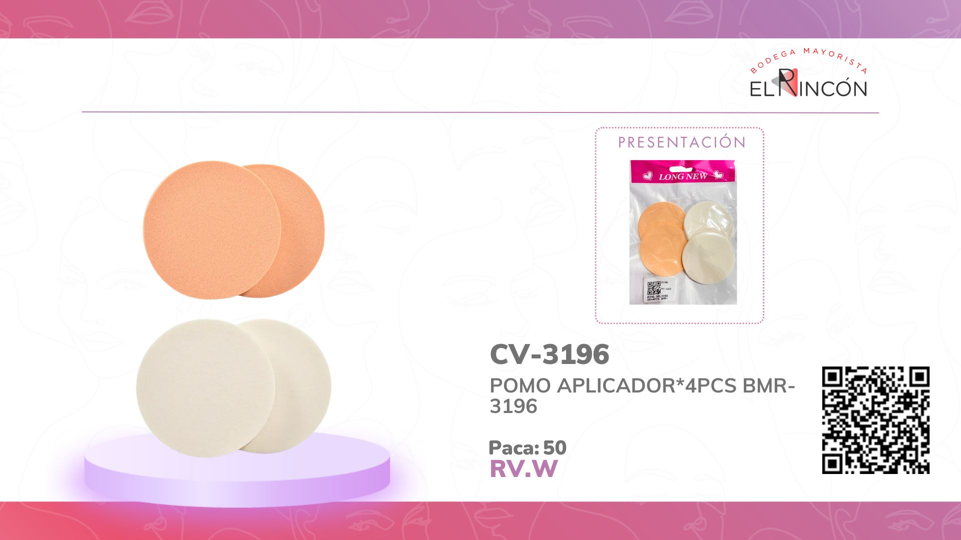 DZ POMO APLICADOR*4PCS BMR-3196