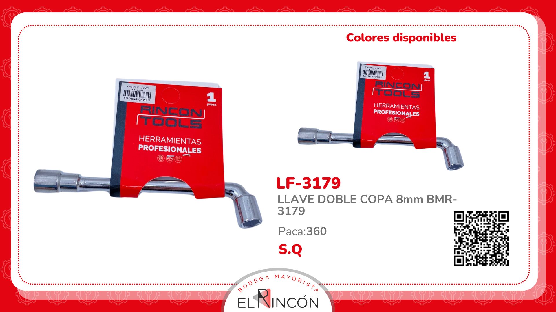 LLAVE DOBLE COPA 8mm BMR-3179