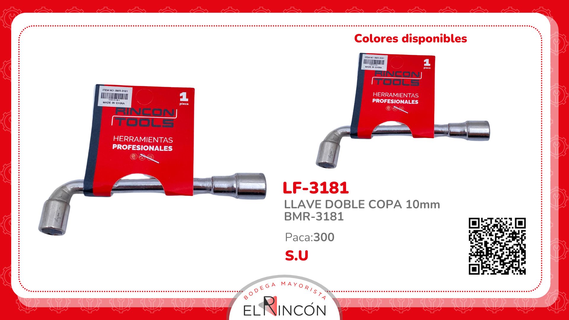 LLAVE DOBLE COPA 10mm BMR-3181