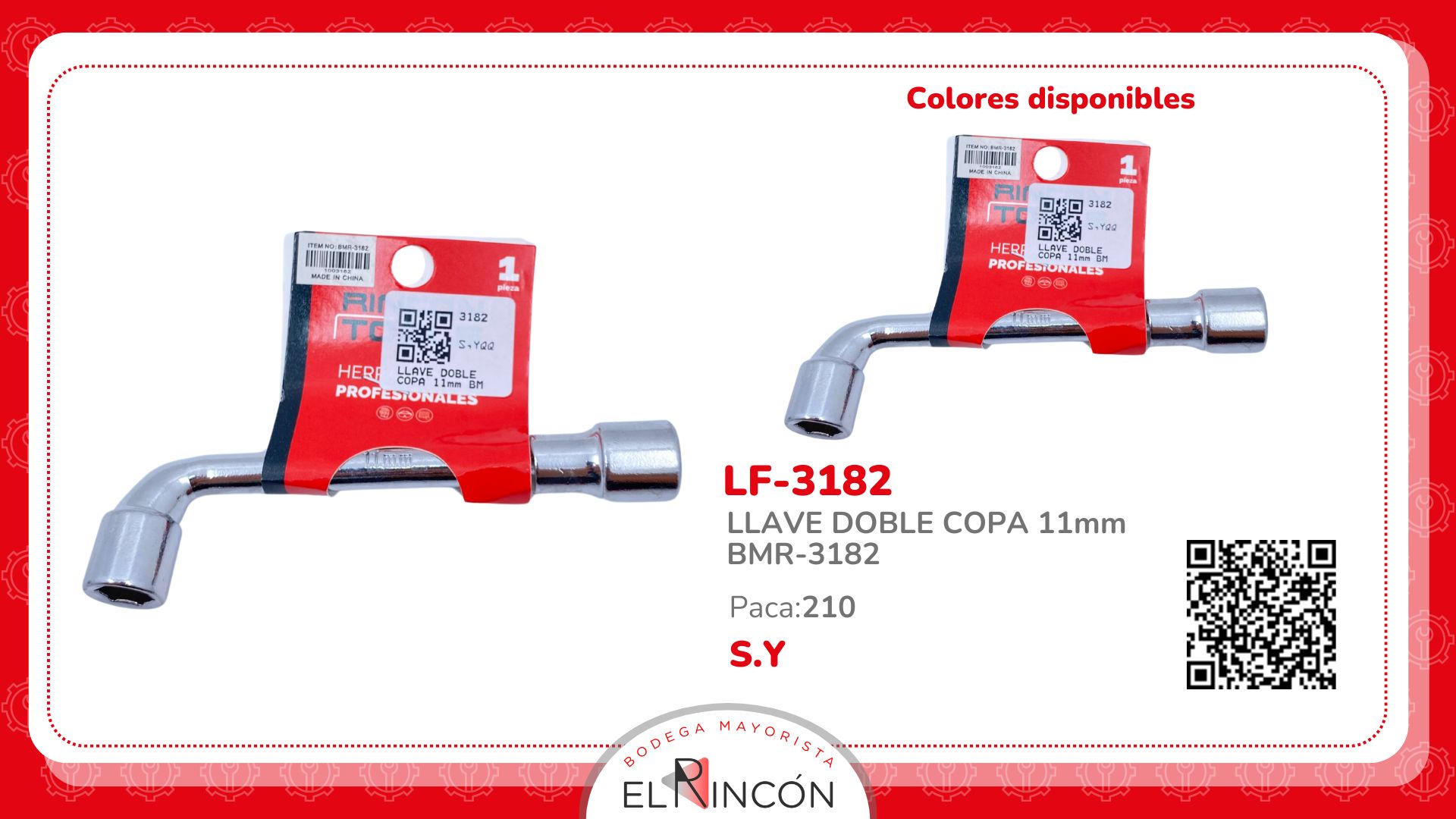 LLAVE DOBLE COPA 11mm BMR-3182