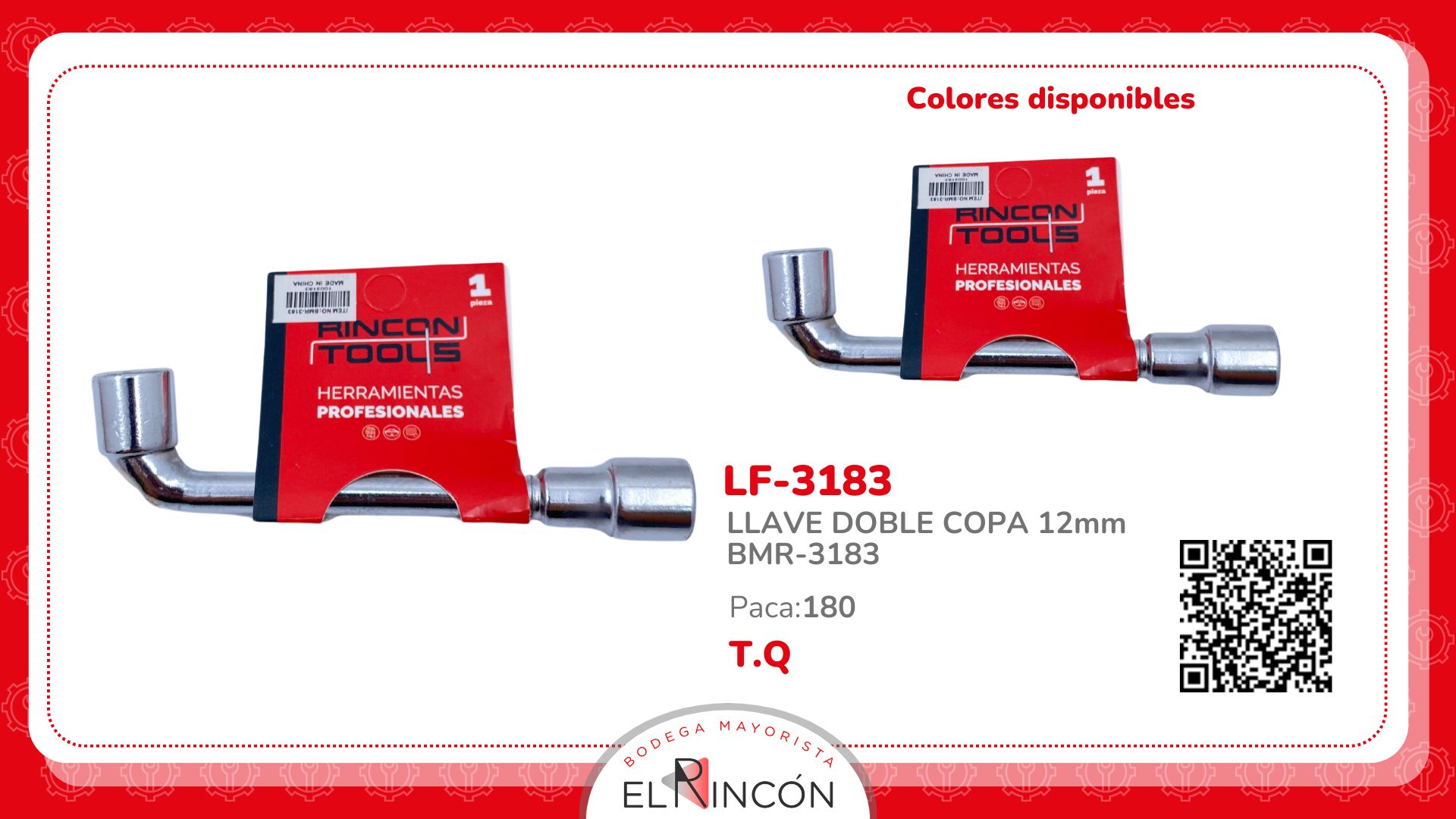 LLAVE DOBLE COPA 12mm BMR-3183