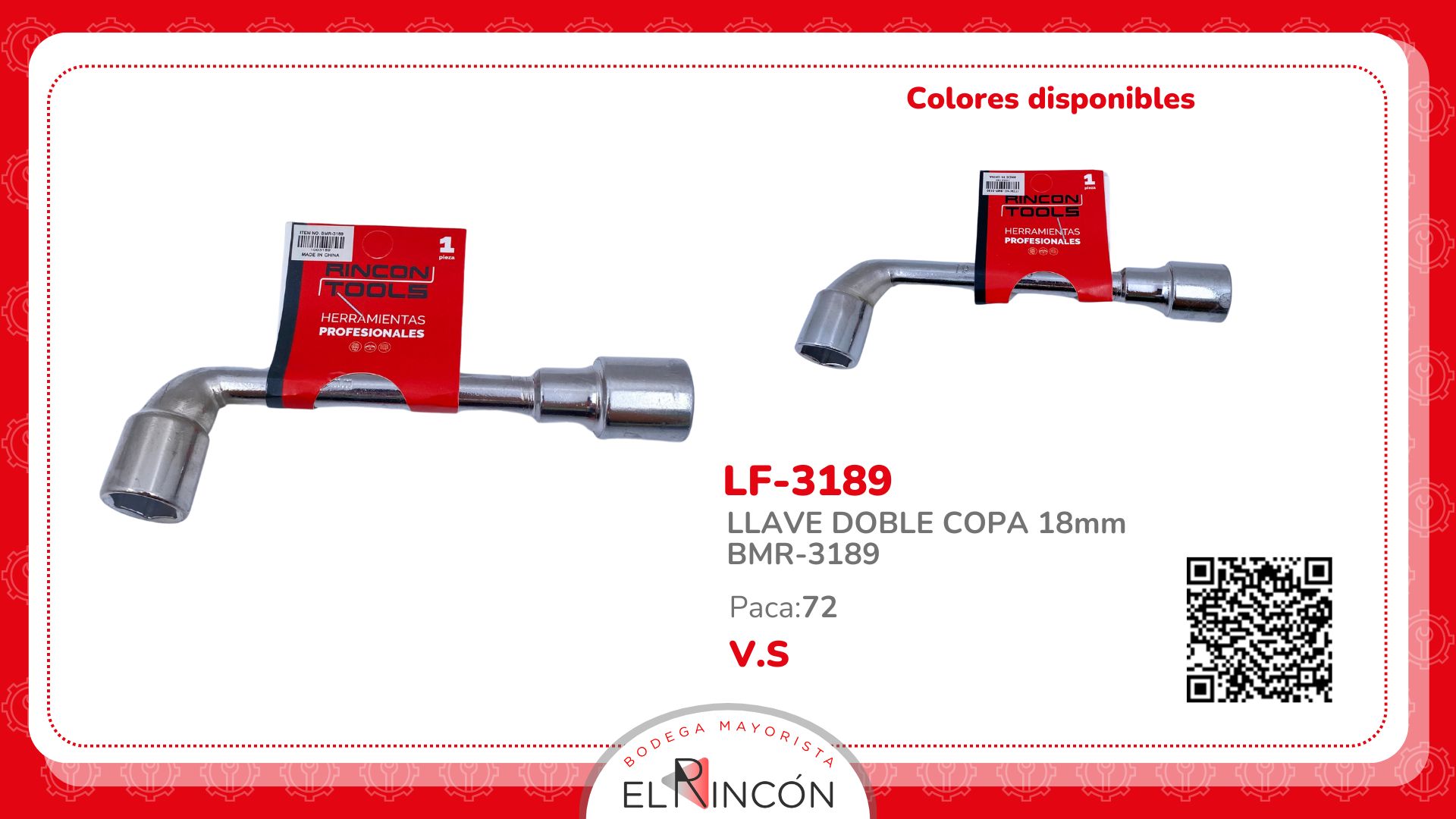 LLAVE DOBLE COPA 18mm BMR-3189