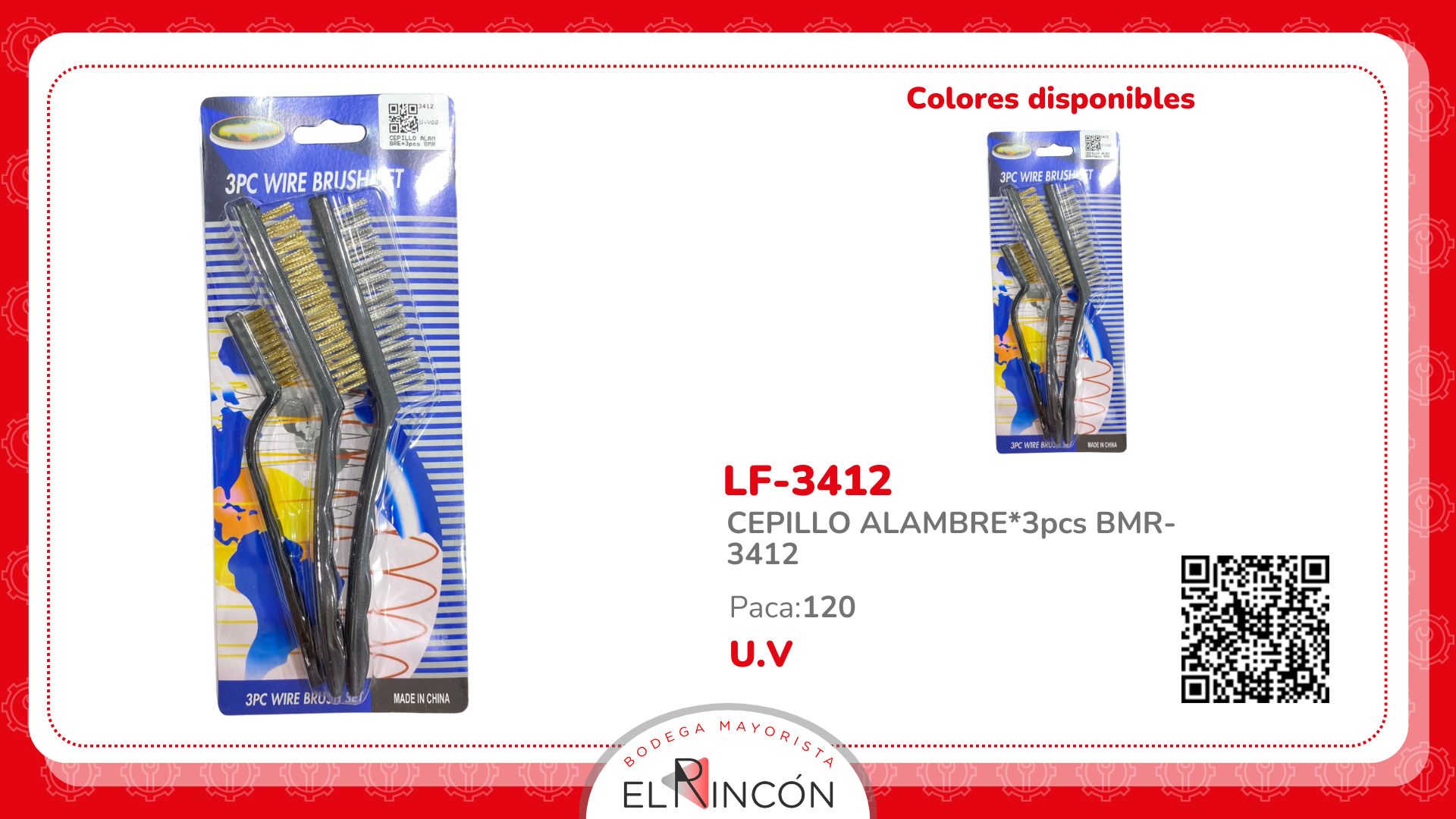 CEPILLO ALAMBRE*3pcs BMR-3412