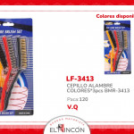 CEPILLO ALAMBRE COLORES*3pcs BMR-3413