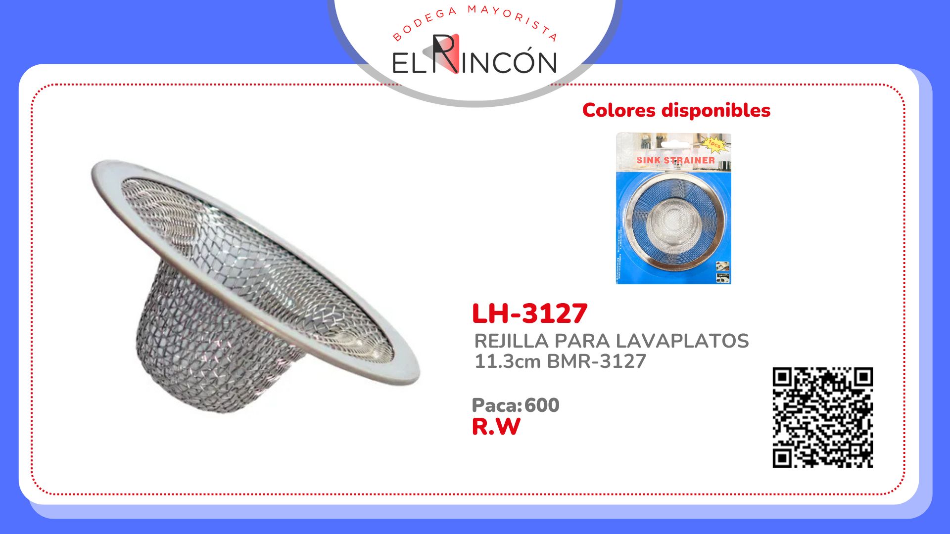 REJILLA PARA LAVAPLATOS 11.3cm BMR-3127