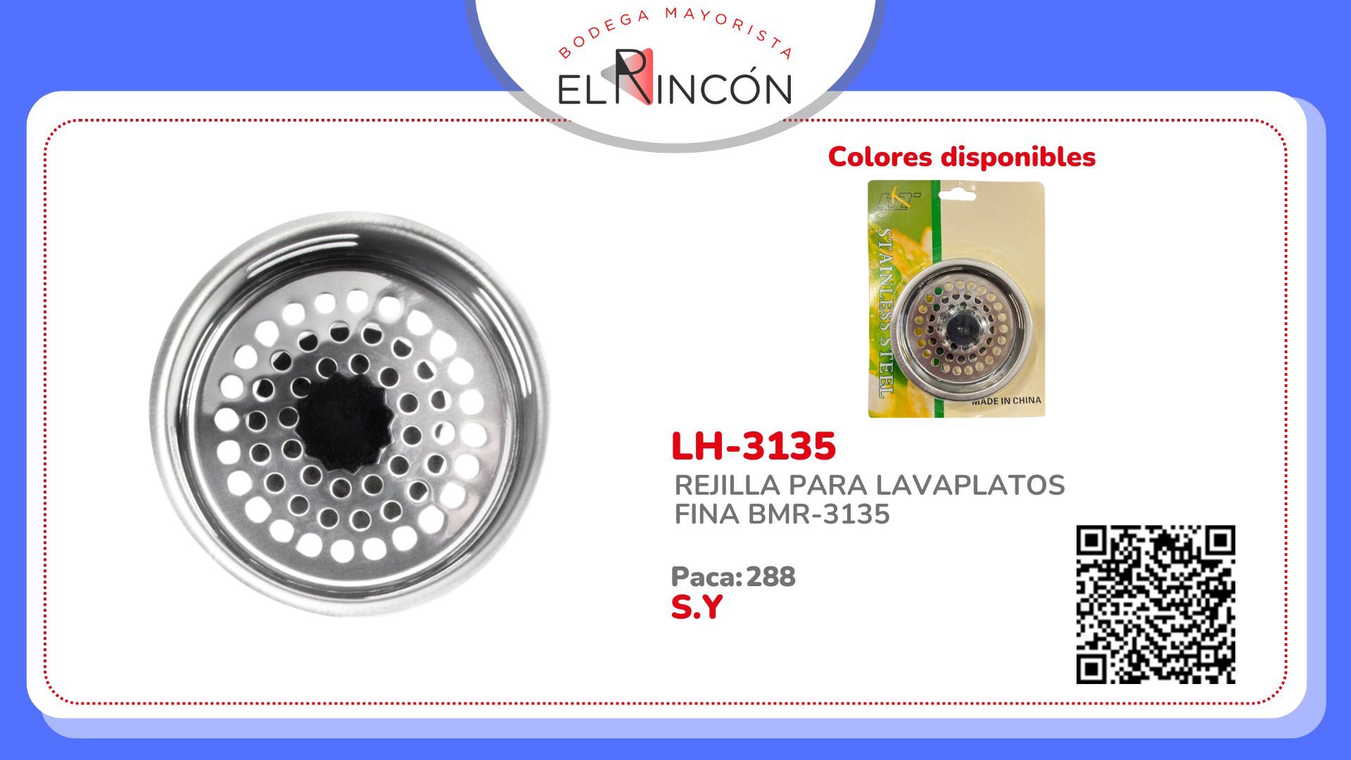 REJILLA PARA LAVAPLATOS FINA BMR-3135
