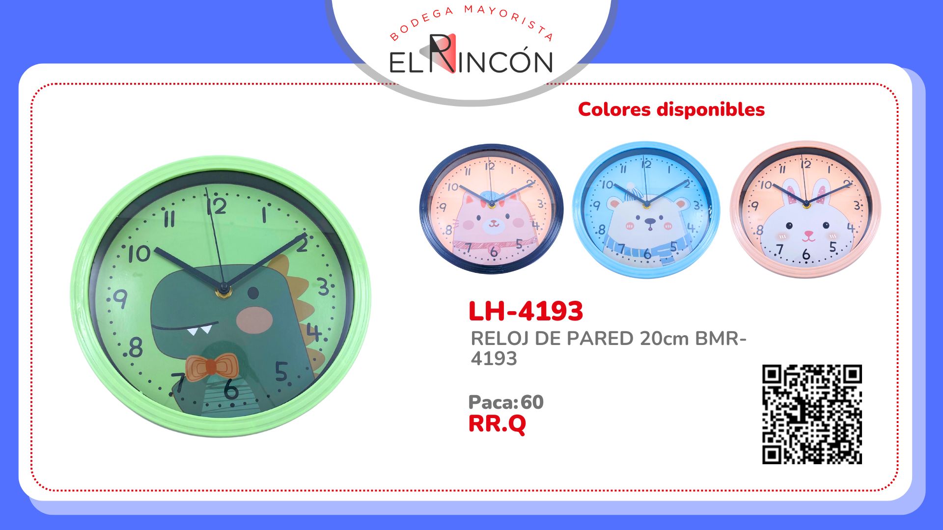 RELOJ DE PARED 20cm BMR-4193