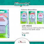PEINE PULGA METALICO PARA MASCOTAS BMR-4534
