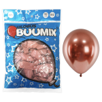 GLOBO DE LATEX ESPEJO PALO ROSA X50