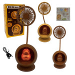 LAMPARA CON VENTILADOR Y STICKERS CAPIBARA