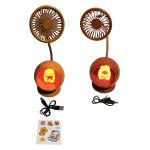 LAMPARA CON VENTILADOR Y STICKERS CAPIBARA