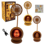 LAMPARA CON VENTILADOR Y STICKERS CAPIBARA