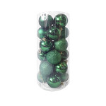 BOLA NAVIDEÑA VERDE 8CM X24
