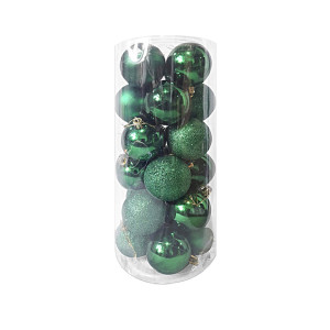 BOLA NAVIDEÑA VERDE 8CM X24