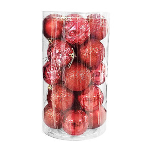 BOLA NAVIDEÑA ROJA 8CM X20