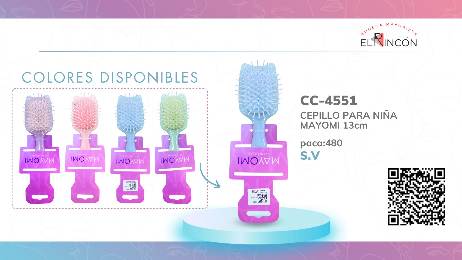 CEPILLO PARA NIÑA MAYOMI BMR-4551