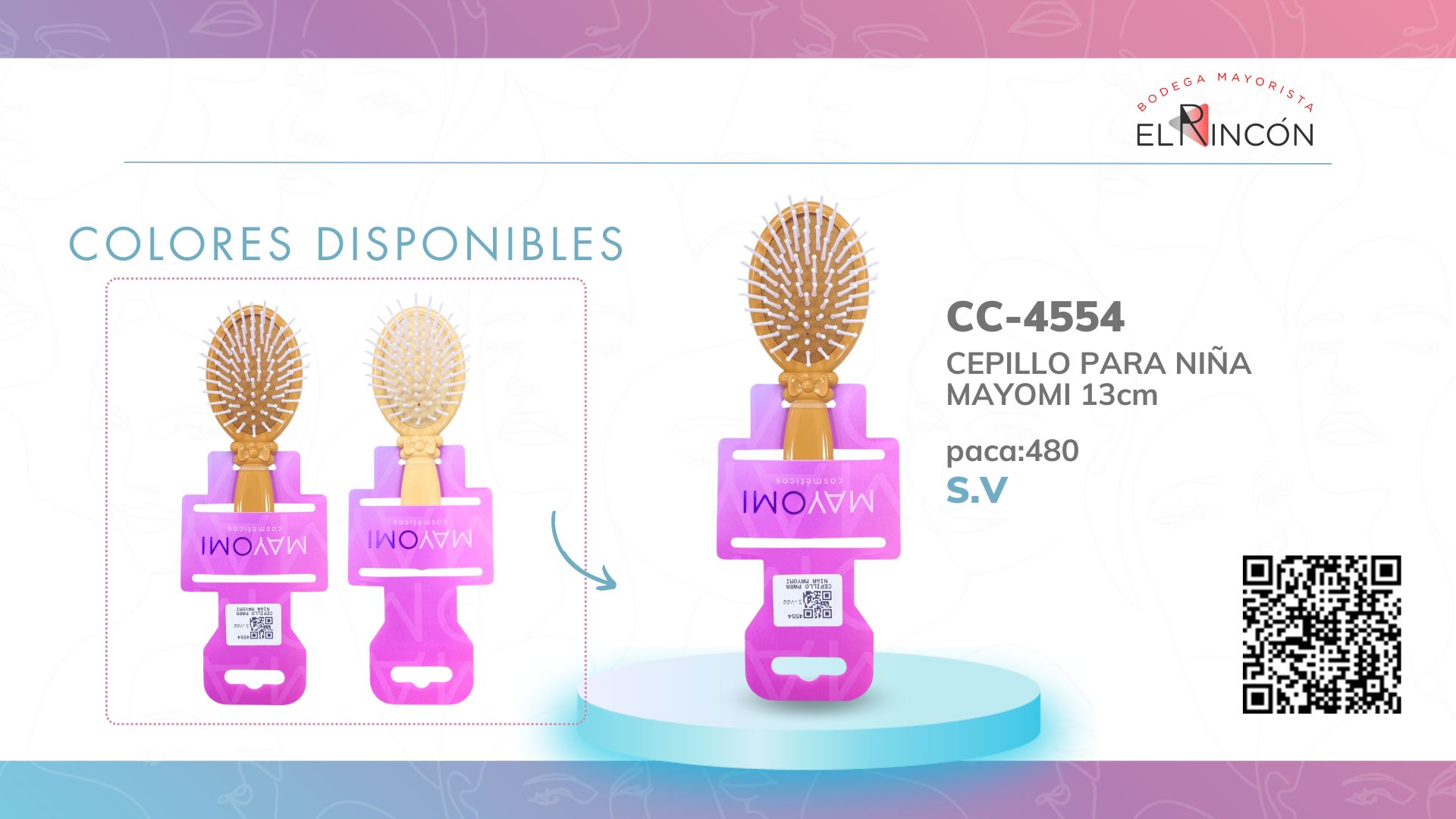 CEPILLO PARA NIÑA MAYOMI BMR-4554